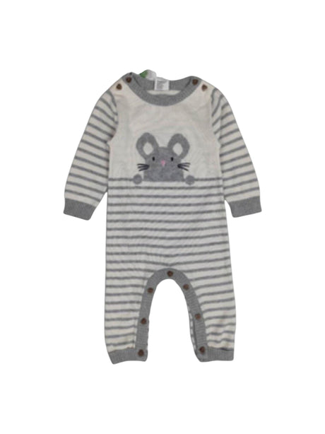 Image for Kids Girl's Striped Knitted Jumpsuit,White