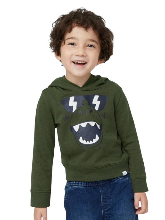 Image for Kids Boy's Printed Hoodie,Olive