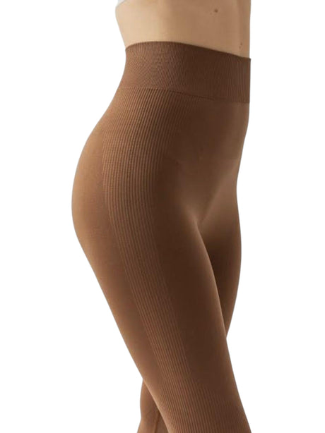 Image for Women's Ribbed Sport Legging,Brown