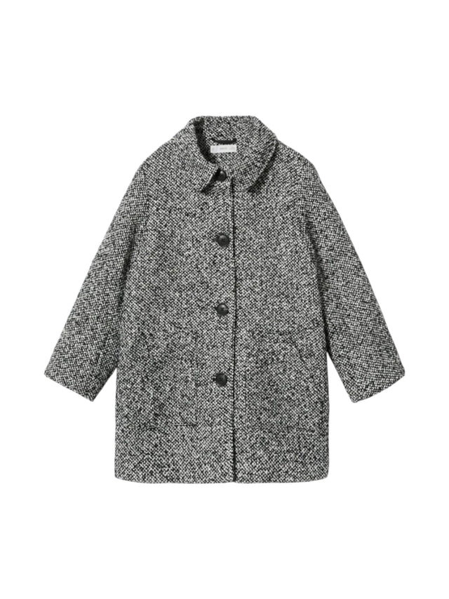 Image for Kids Girl's Heather Knitted Jacket,Black/White