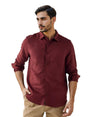 Image for Men's Plain Dress Shirt,Burgundy