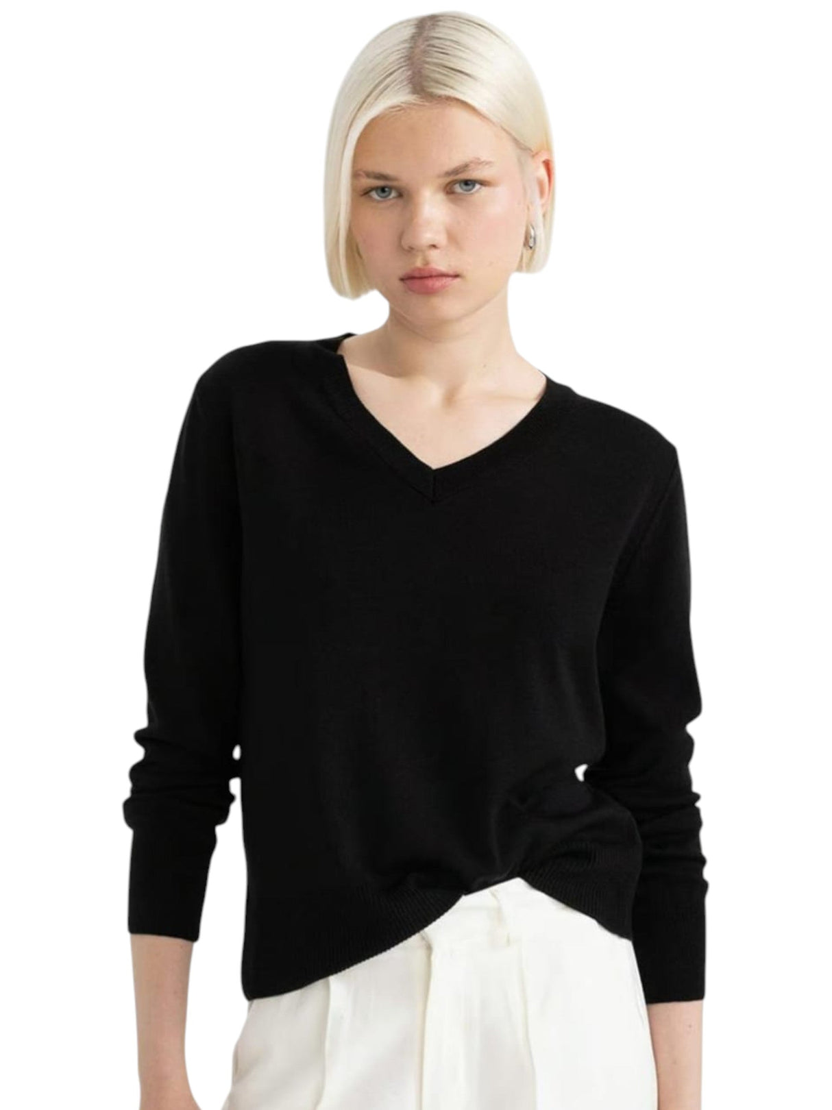 Image for Women's Knitted Top, Black