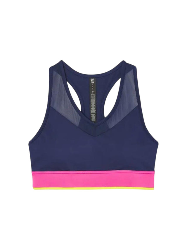 Image for Women's Colorblocked Crop Sport Top,Navy