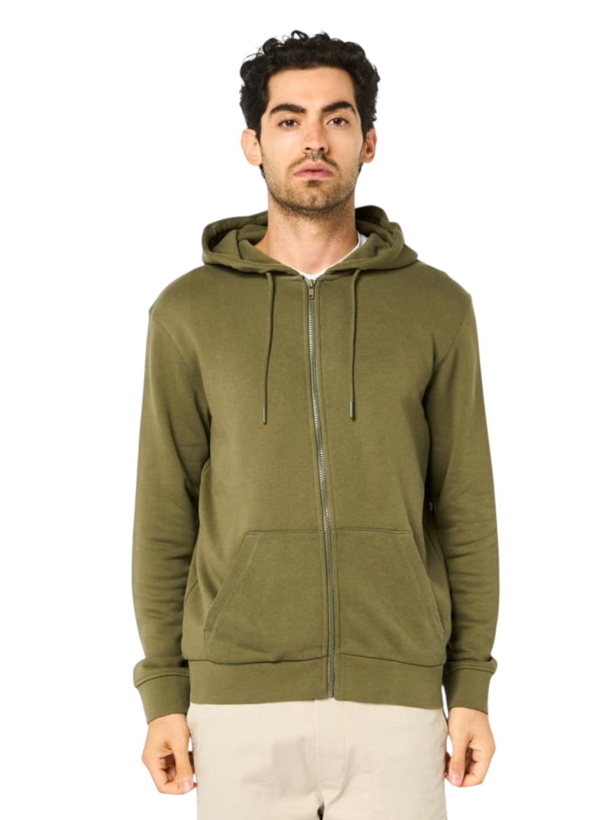 Image for Men's Plain Hoodie,Olive