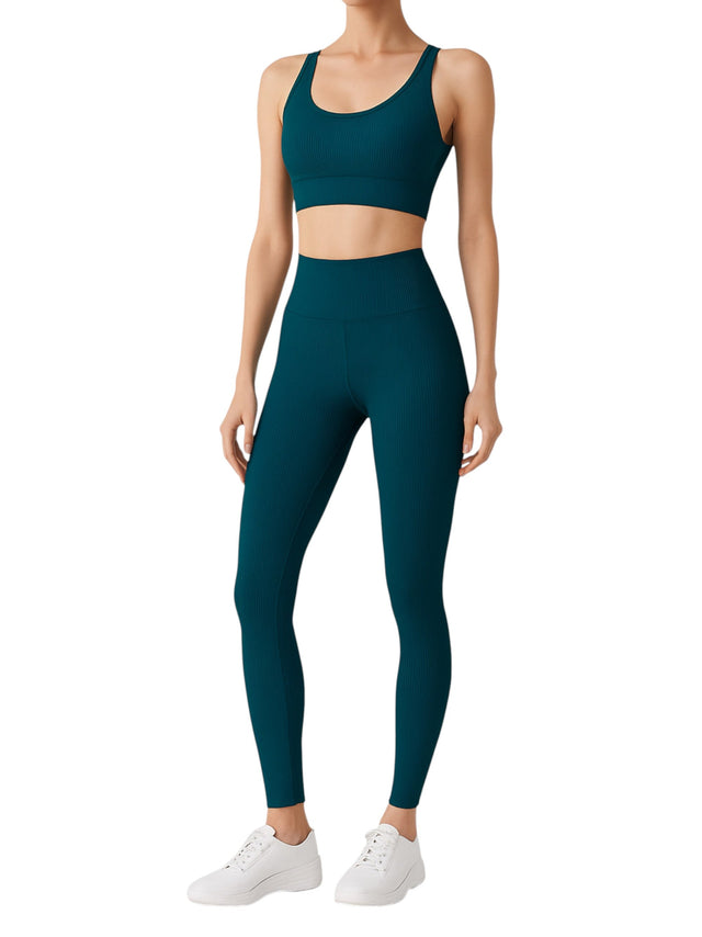Image for Women's Ribbed Legging,Petrol