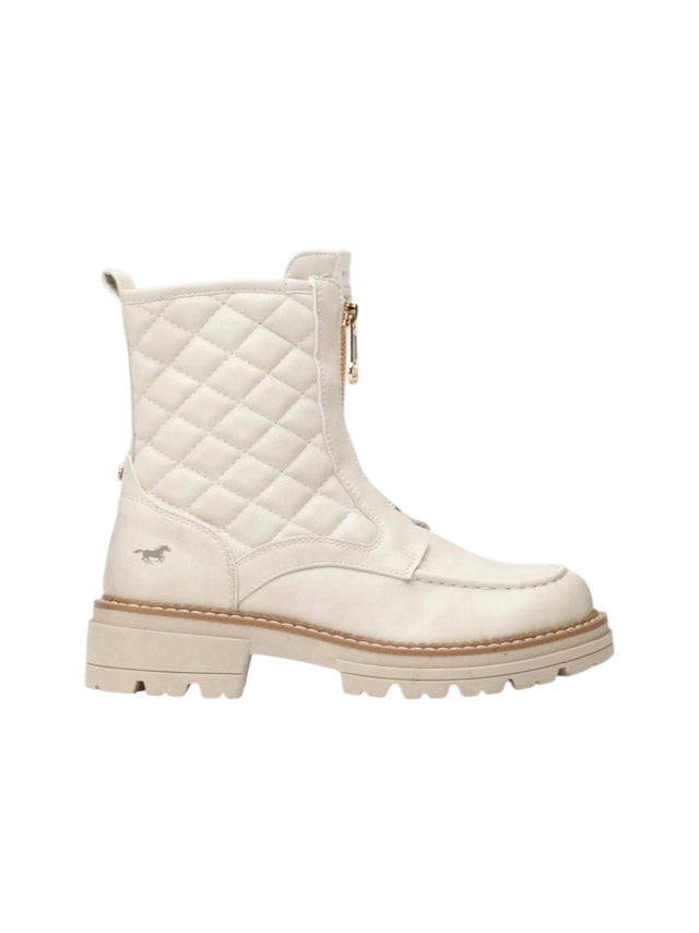 Image for Women's Quilted Ankle Boots,Off White