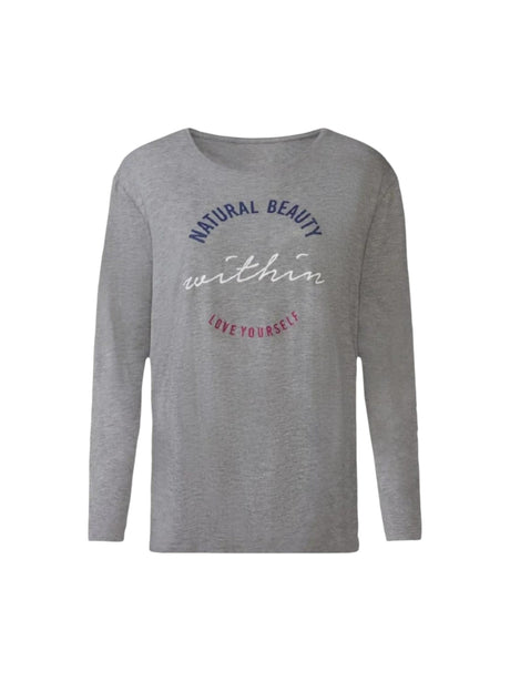 Image for Women's Printed Top,Grey