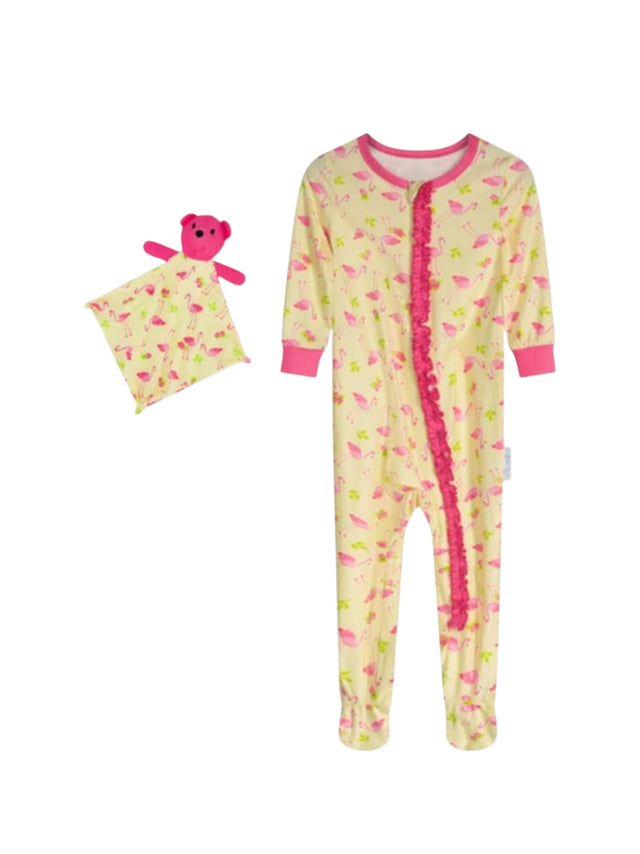 Image for Kids Girl's Printed Jumpsuit&Matching Toy,Yellow