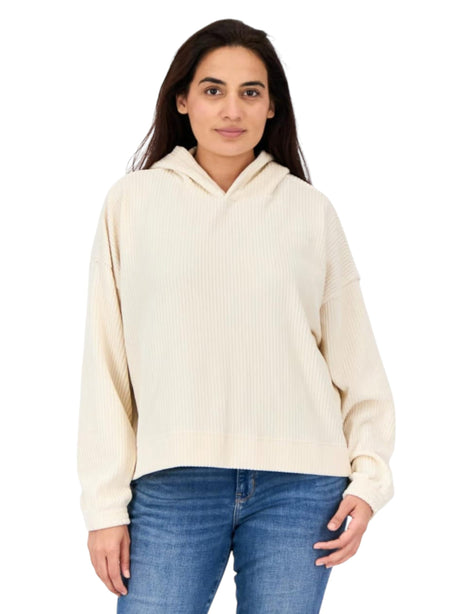 Image for Women's Ribbed Hoodie,Beige