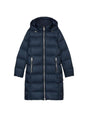 Image for Women's Quilted Long Jacket,Navy