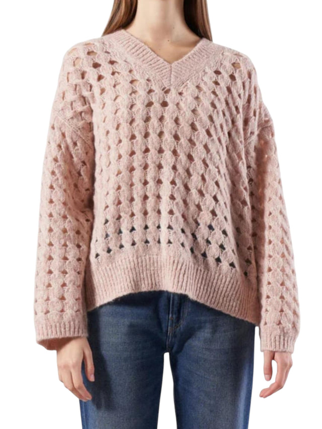 Image for Women's Open Knitted Sweaters,Beige