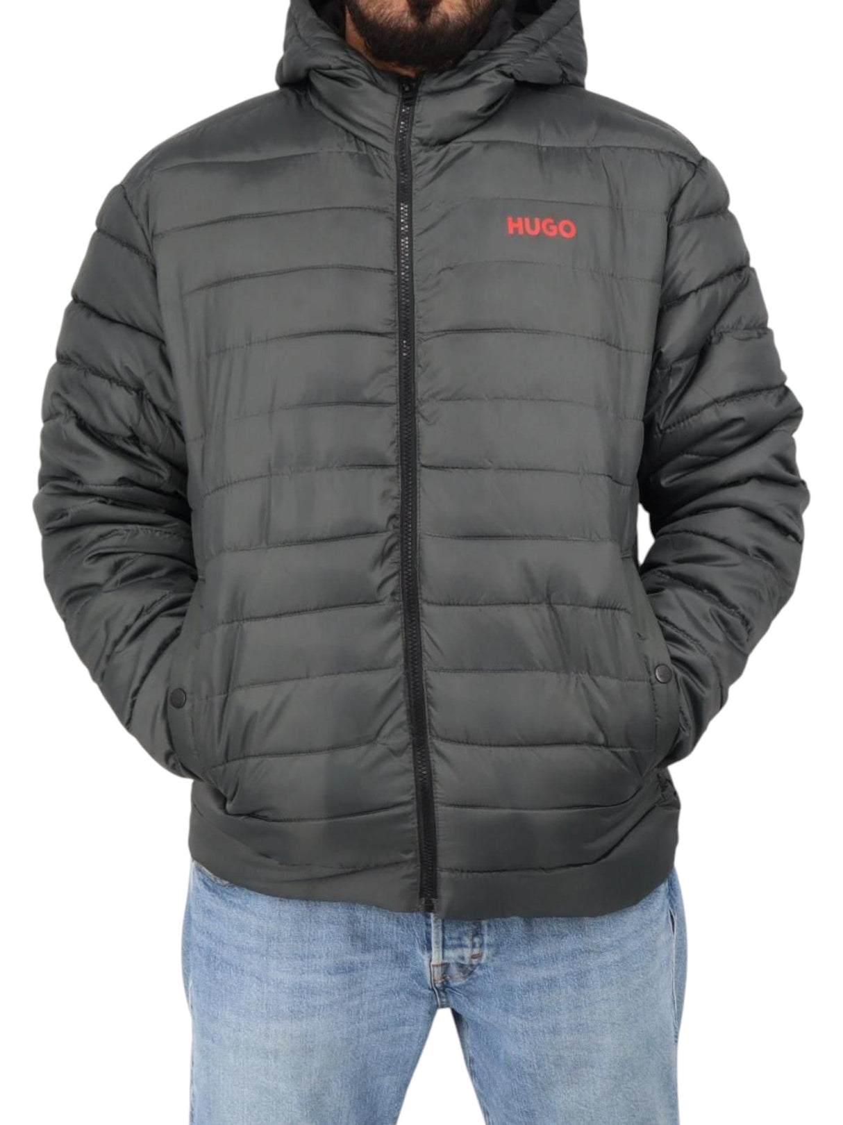 Image for Men's Quilted Jacket,Grey