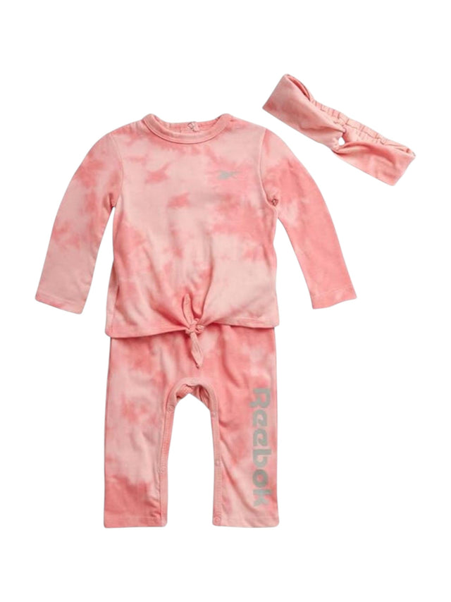 Image for Kids Girl's Wavy Printed Jumpsuit&Hair Band,Rose