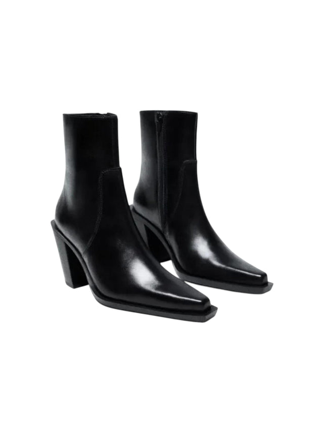 Image for Women's Plain Ankle Boots Heels,Black