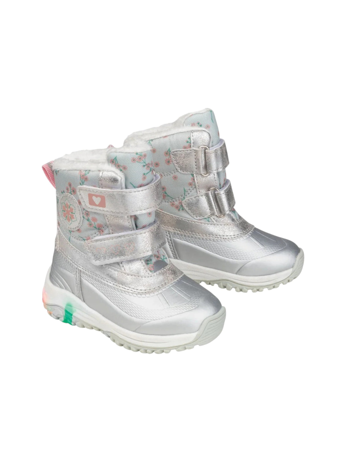 Image for Kids Girl's Lined Ankle Boots,Silver