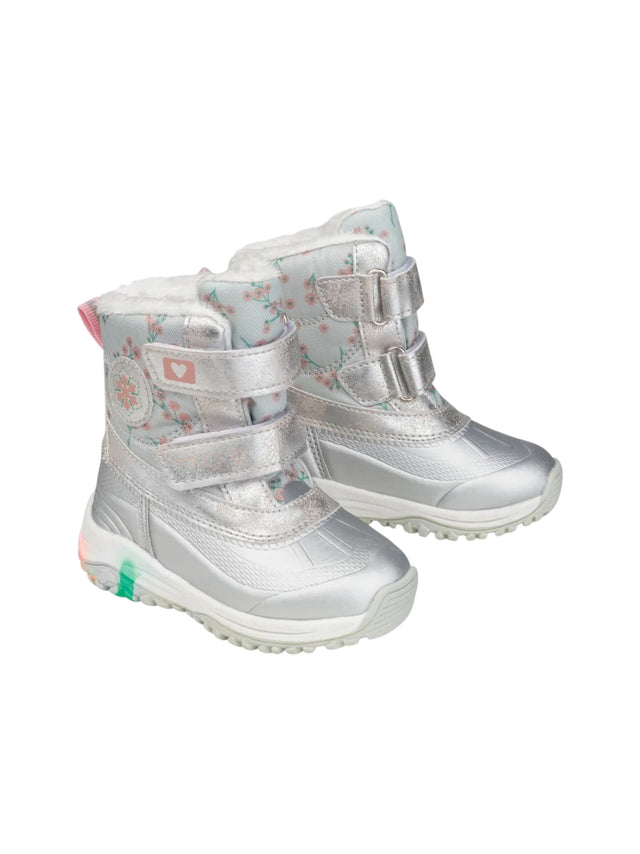 Image for Kids Girl's Lined Ankle Boots,Silver