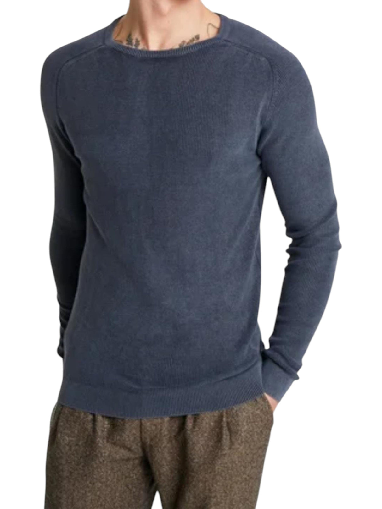 Image for Men's Knitted Sweaters,Light Navy