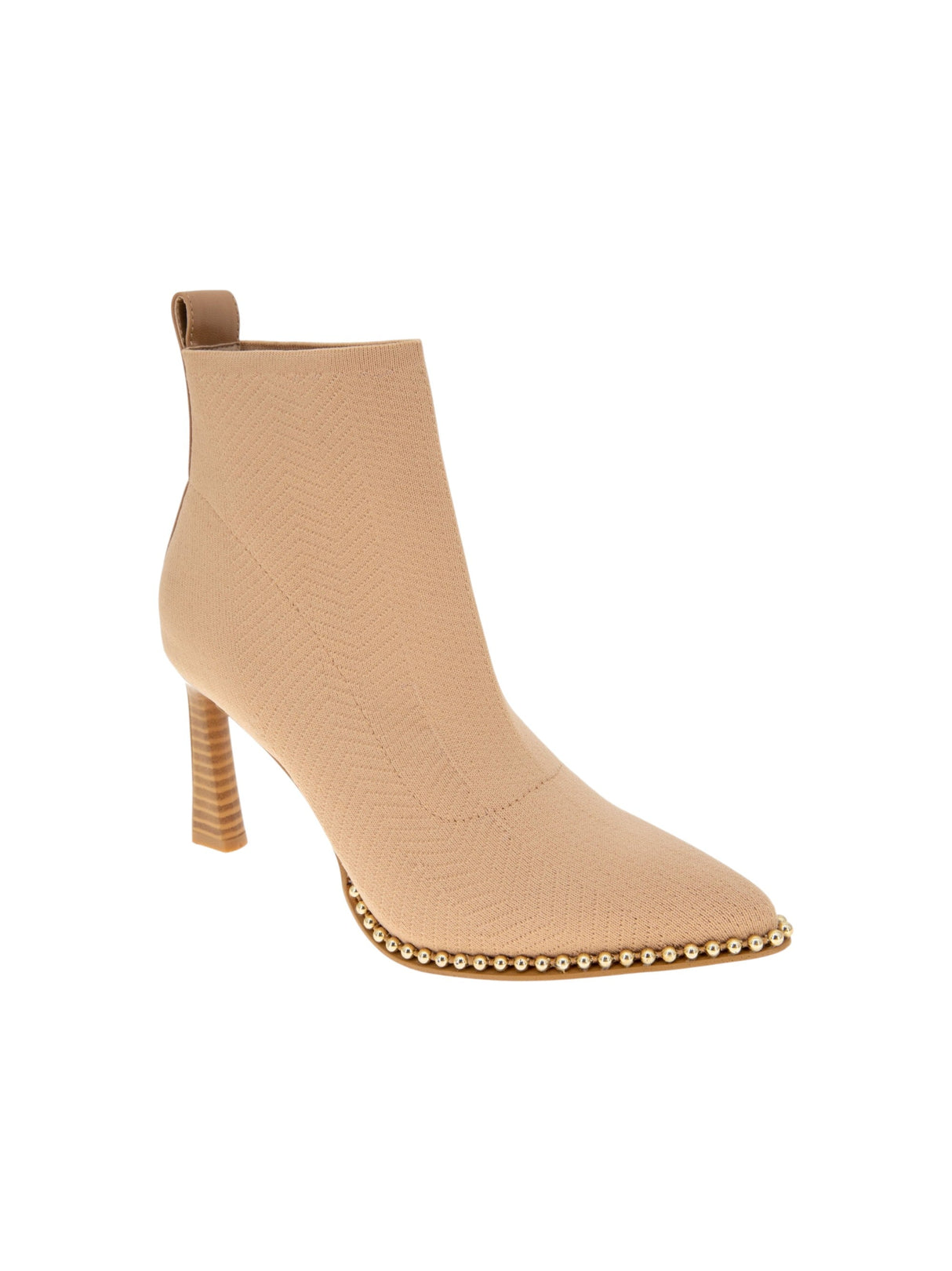 Image for Women's Textured Ankle Boots Heels,Beige