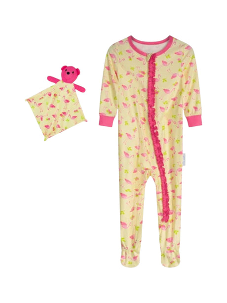 Image for Kids Girl's Printed Jumpsuit&Matching Toy,Yellow