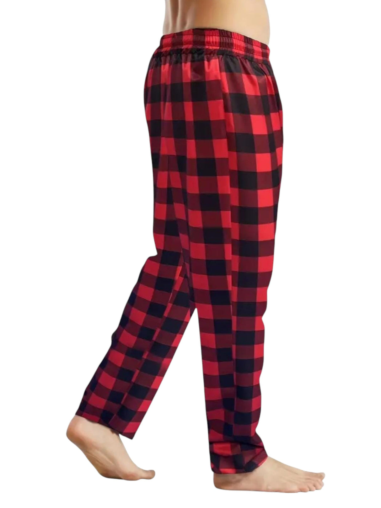 Image for Men's Plaid Sleepwear Pant,Red