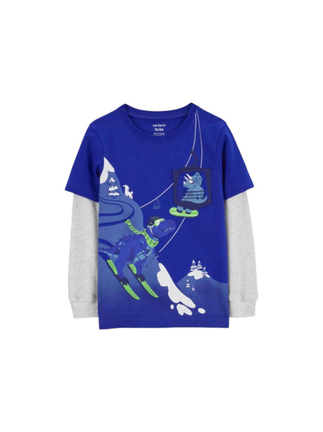 Image for Kids Boy's Printed Top,Blue