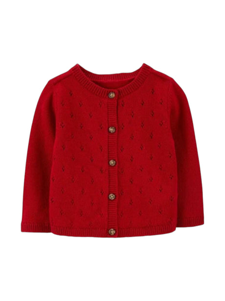 Image for Kids Girl's Knitted Cardigan,Red