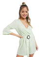 Image for Women's Dotted Ruffled Dress,Green