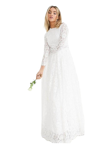 Image for Women's Embroidered Dress,White