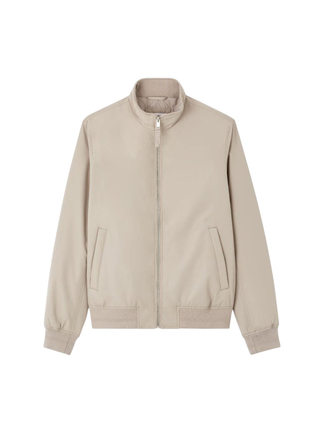 Image for Men's Plain Solid Jacket,Stone