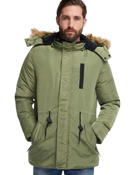 Image for Men's Lined Quilted Jacket,Green