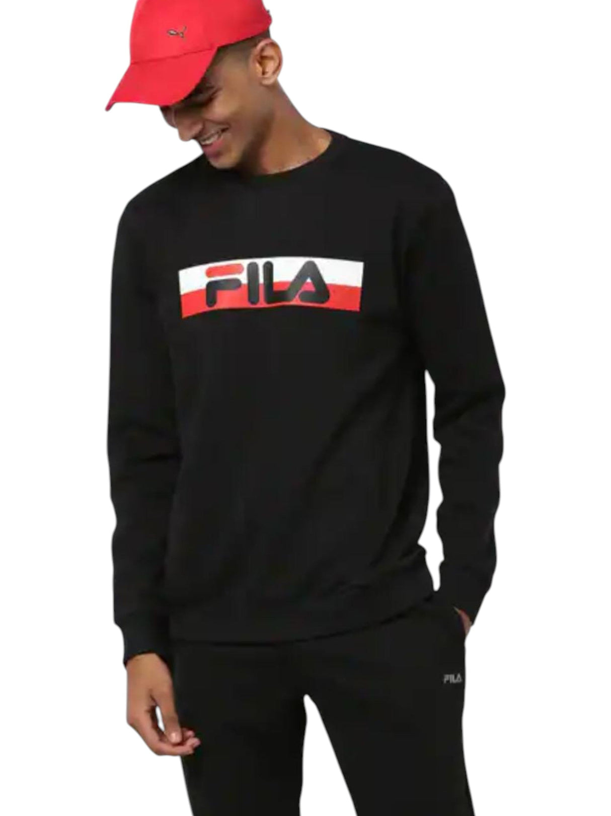 Image for Men's Logo Printed Sweaters,Black