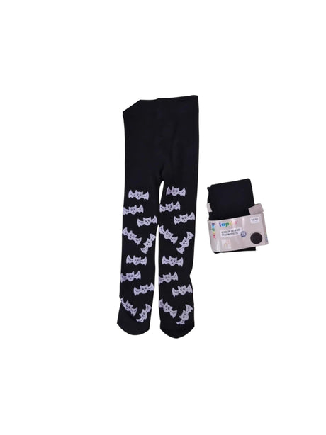 Image for Kids Girl's Bat Printed Tights,Black