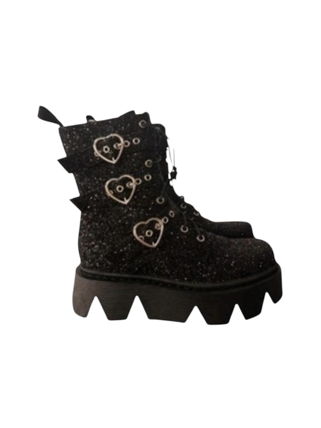 Image for Women's Glitter Ankle Boots,Black