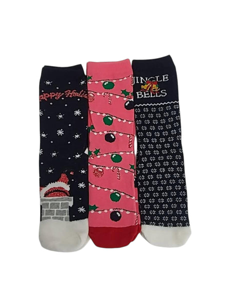 Image for Women's Printed Knitted Socks Set 3Pieces,Multi