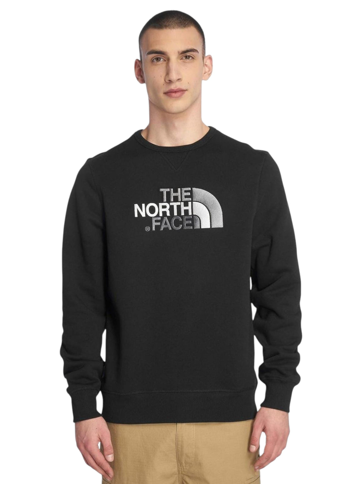 Image for Men's Brand Logo Embroidered Sweaters,Black