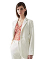 Image for Women's Striped Blazer,Cream