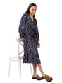 Image for Women's Floral Printed Dress,Navy