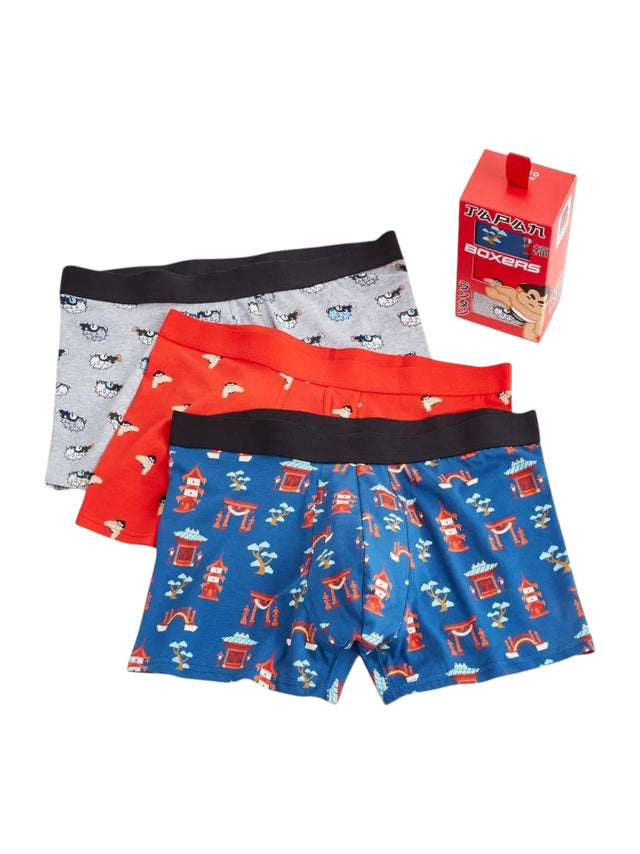 Image for Men's 3Pieces Printed Boxers Set,Multi