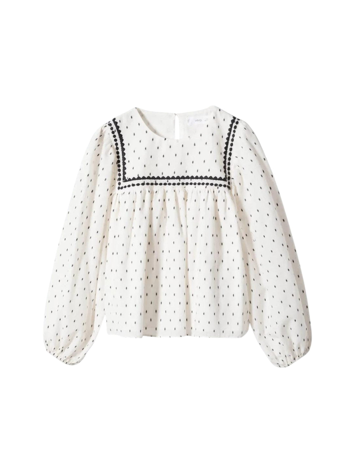 Image for Kids Girl's Dotted Top,White