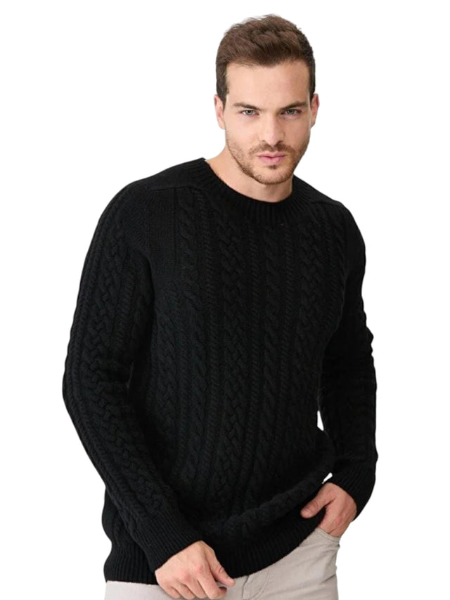 Image for Men's Knitted Sweaters,Black