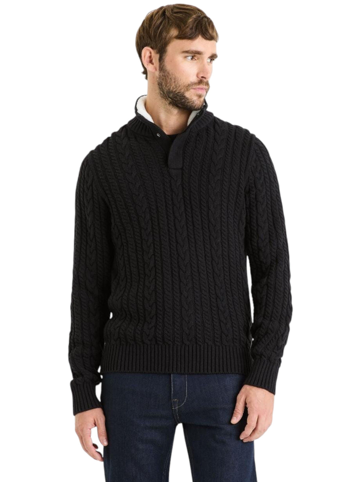 Image for Men's Lined Knitted Sweaters,Black
