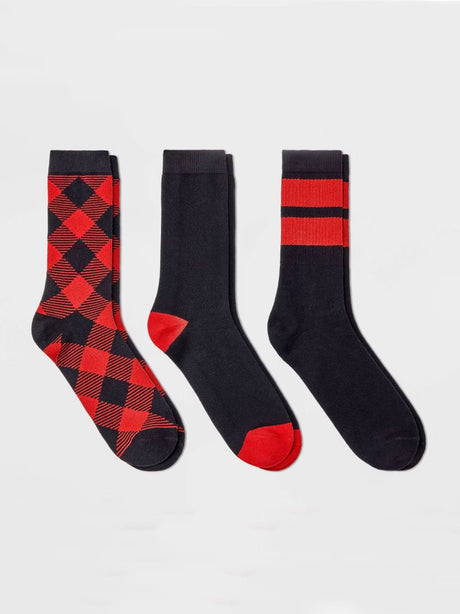 Image for Men's Knitted Socks Set 3Pieces,Black
