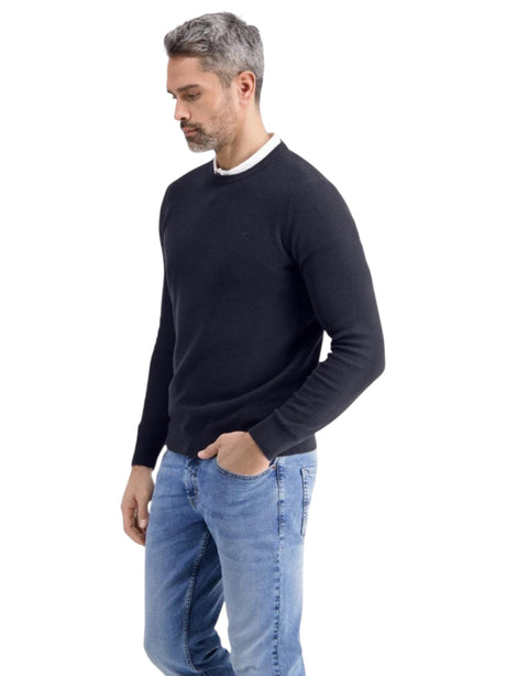 Image for Men's Knitted Sweaters,Navy