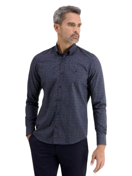 Image for Men's Graphic Dress Shirt,Navy
