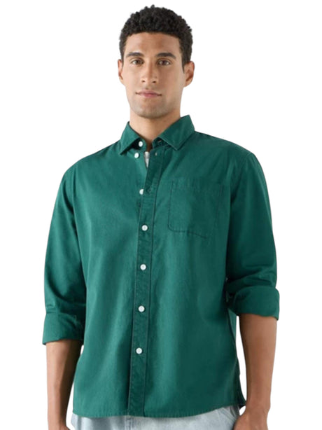 Image for Men's Ribbed Dress Shirt,Green