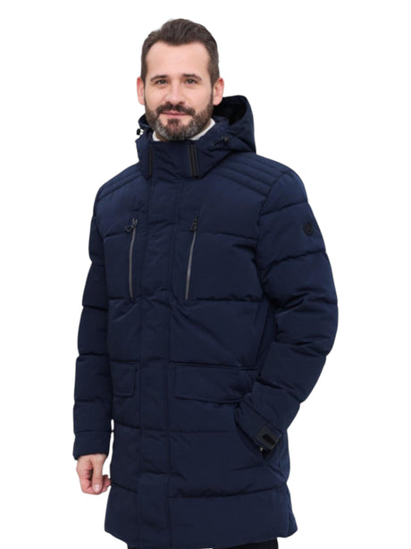 Image for Men's Quilted Jacket,Navy