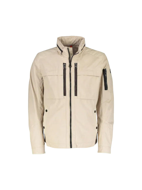 Image for Men's Colorblocked Jacket,Light Beige