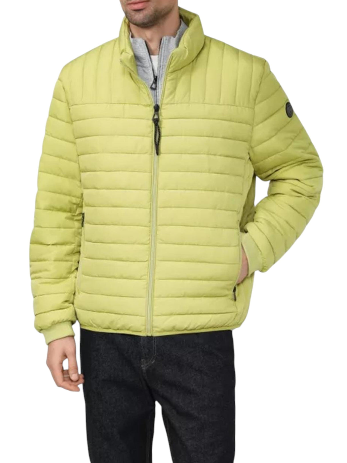 Image for Men's Quilted Jacket,Light Green