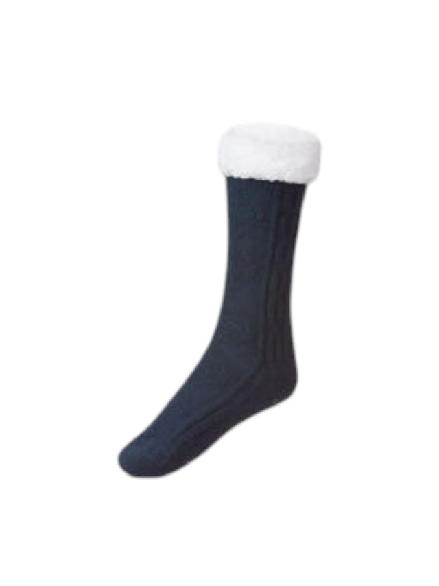 Image for Men's Lined Knitted Slippers Socks,Navy