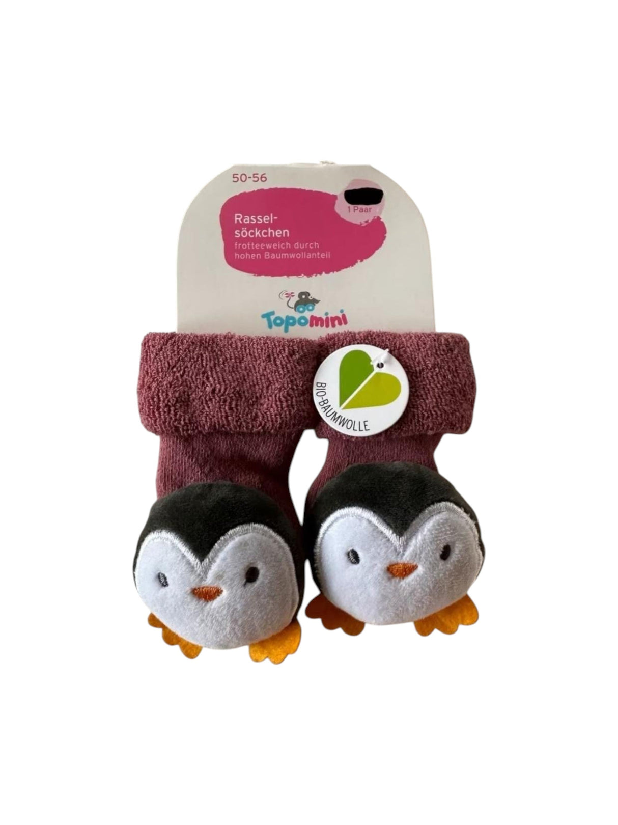 Image for Kids Girl's Pinguin Rattle Socks,Dark Purple